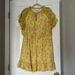 LC Lauren Conrad yellow floral dress - size XL